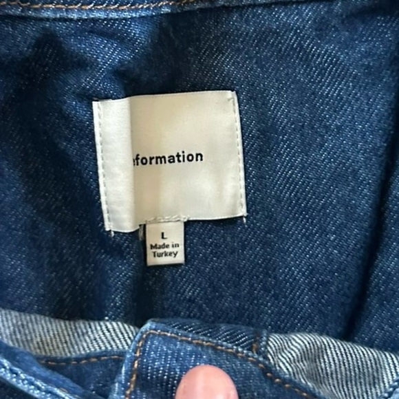 Reformation-Braxton Denim Jacket-dark blue-size Large-brand new-Retail $218 - Picture 9 of 15